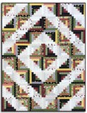 Log Cabin Scrappy Quilt 57 x 75" Fully Finished Sample Quilt - Petals & Pedals