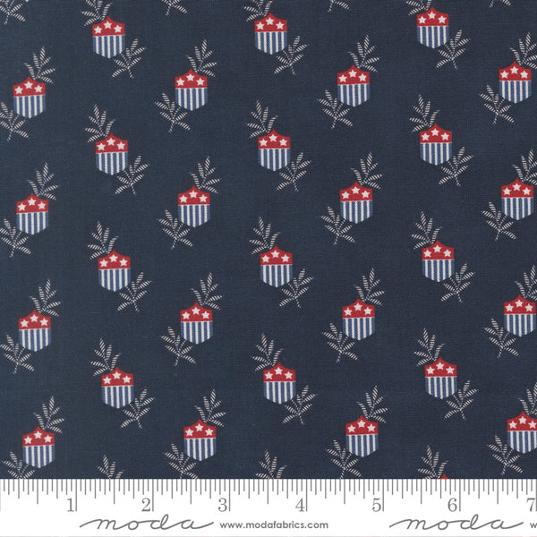 Moda American Gatherings III 49320 16 Navy Star Shield By The Yard