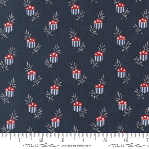 Moda American Gatherings III 49320 16 Navy Star Shield By The Yard