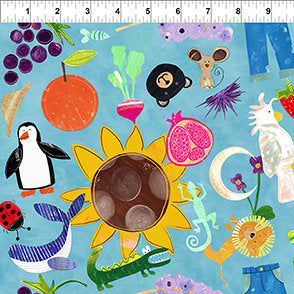 In The Beginning ABC's Of Color 4JHW 1 Blue Collage By The Yard