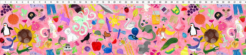 In The Beginning ABC's Of Color 4JHW 2 Pink Collage By The Yard
