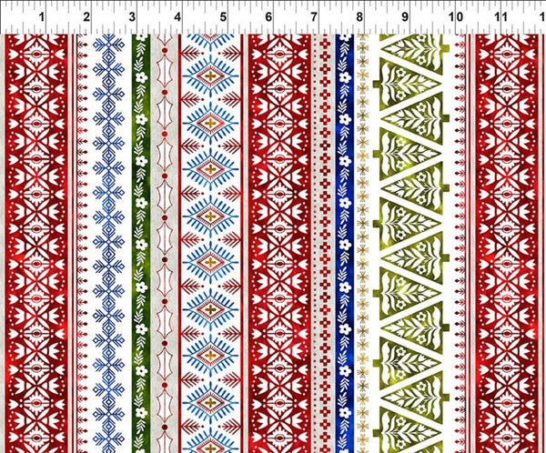 In The Beginning New Snow 4NS 1 Multi Stripe By The Yard