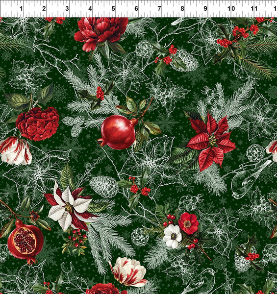 In The Beginning Winter Enchantment 4WEN 2 Green Toile By The Yard