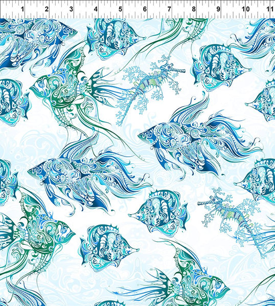 In The Beginning Wonders Of The Ocean 4WO 1 Blue Fish By The Yard