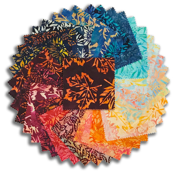 Kaufman Artisan Batiks Pre-Cuts 42 Piece 5" Charm Squares 1293 42 - Fall Splendor