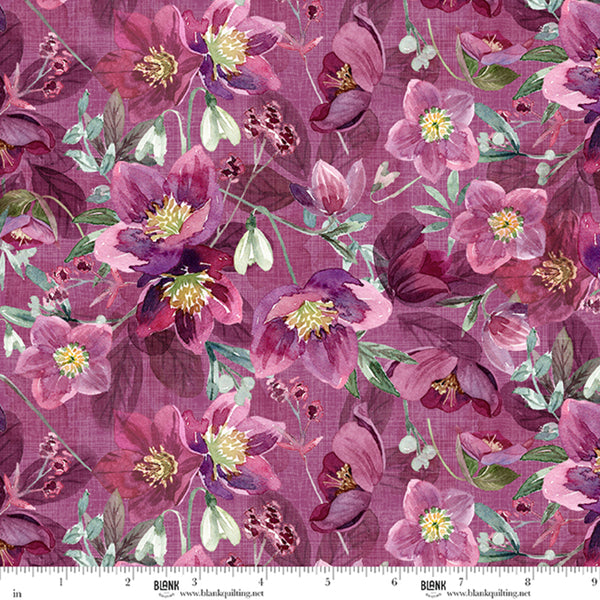 Blank Quilting Lush & Lavish 5006 58 Plum Large Floral By The Yard