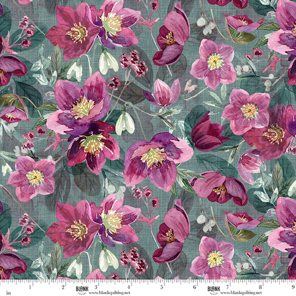 Blank Quilting Lush & Lavish 5006 68 Pine Large Floral By The Yard