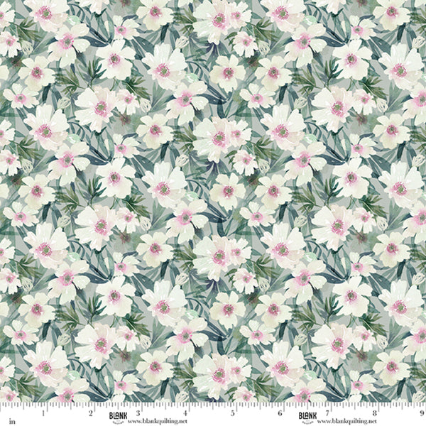 Blank Quilting Lush & Lavish 5007 68 Pine White Floral By The Yard