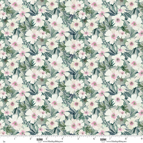 Blank Quilting Lush & Lavish 5007 68 Pine White Floral By The Yard