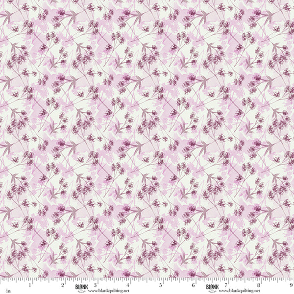 Blank Quilting Lush & Lavish 5011 50 Plum Stemmed Floral By The Yard