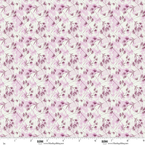 Blank Quilting Lush & Lavish 5011 50 Plum Stemmed Floral By The Yard