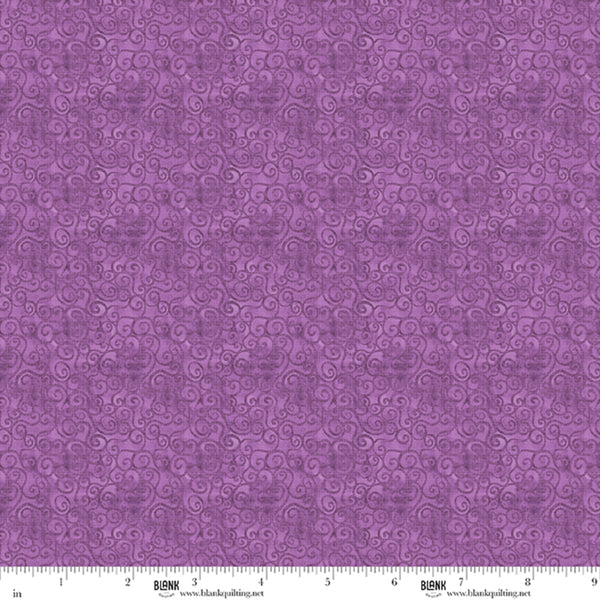 Blank Quilting Lush & Lavish 5014 52 Eggplant Swirl Allover By The Yard