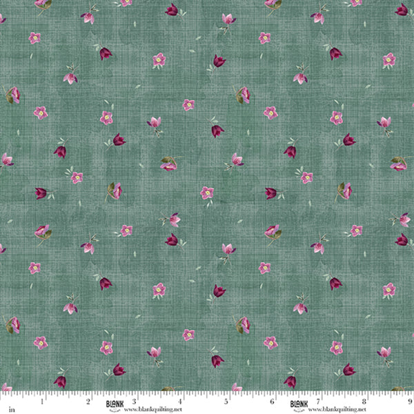 Blank Quilting Lush & Lavish 5015 68 Pine Small Floral Toss By The Yard