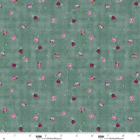 Blank Quilting Lush & Lavish 5015 68 Pine Small Floral Toss By The Yard