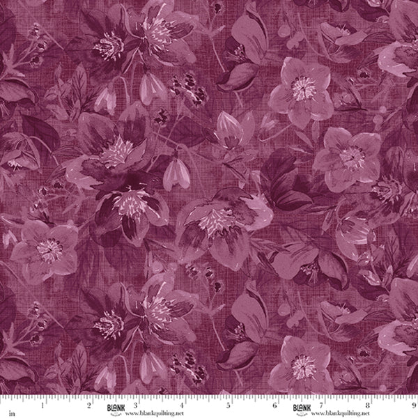 Blank Quilting Lush & Lavish 5016 58 Plum Tonal Floral By The Yard