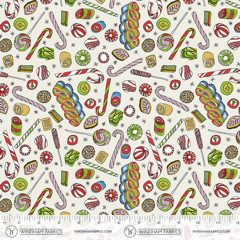 Windham Jolly Collage 55216 2 Marshmallow Candy Shop By The Yard