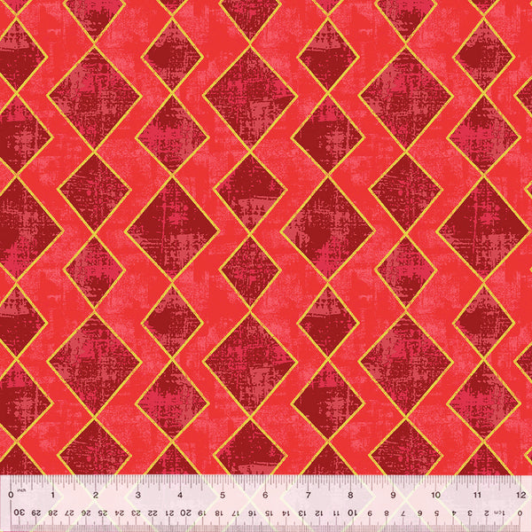Windham Swatch 53506 4 Sangria Argyle By The Yard