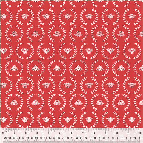 Windham Clover & Dot 53862 7 Bee Red By The Yard