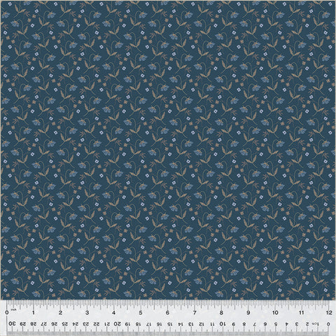 Windham Oxford 53892 1 Flower Drops Blue By The Yard