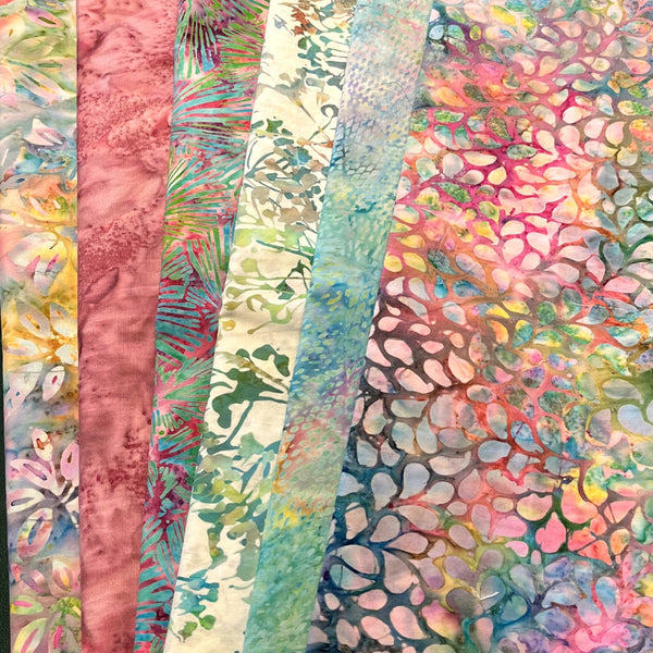 Matt's Mystery Bundles -  4.86 yards  - Batiks #53 - Assorted Remnants