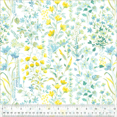 Windham Buttercup 54021 2 Flower Garden White 1.125 YARDS