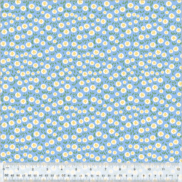 Windham Chicken Littles 54090 7 Flower Field Sky By The Yard