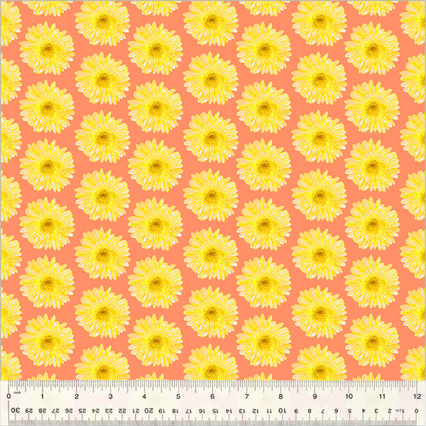 Windham Spring Dreams 54158 6 Mod Daisy Coral By The Yard