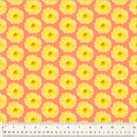 Windham Spring Dreams 54158 6 Mod Daisy Coral By The Yard