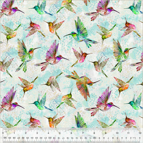 Windham A Hummingbird's Charm 54184 8 Birds In Flight Morning Dew By The Yard