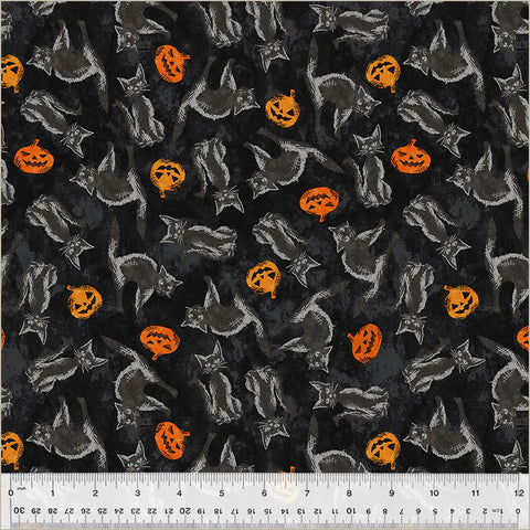 Windham Hallow's Eve 54447 3 Night Spooky Cats By The Yard