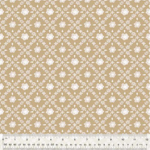 Windham Petal And Purr 54591 2 Taupe Garden Lattice By The Yard
