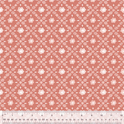 Windham Petal And Purr 54591 3 Rust Garden Lattice By The Yard