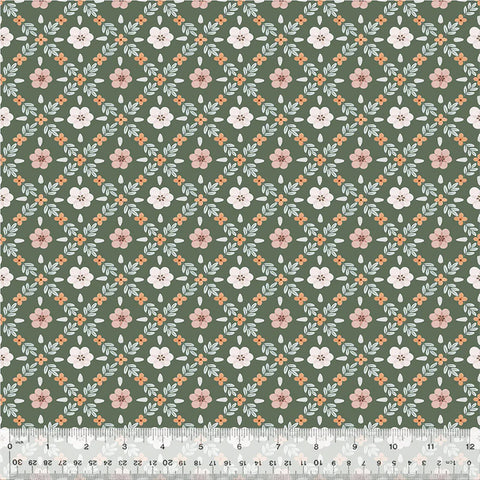 Windham Petal And Purr 54591 4 Sage Garden Lattice By The Yard