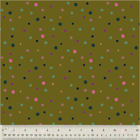 Windham Dayspring 54801 3 Olive Dot By The Yard