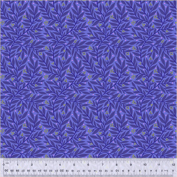 Windham Dayspring 54802 8 Periwinkle Vines & Berries By The Yard