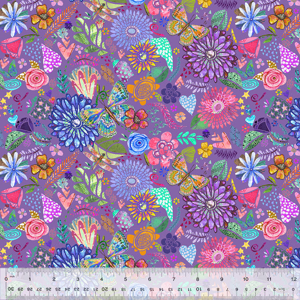 Windham Shine On 54842D 6 Purple Collage By The Yard