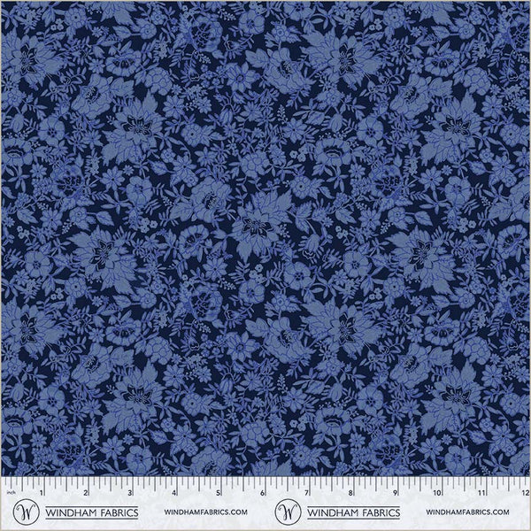 Windham China Blue 54936 3 Midnight Flower Bed By The Yard