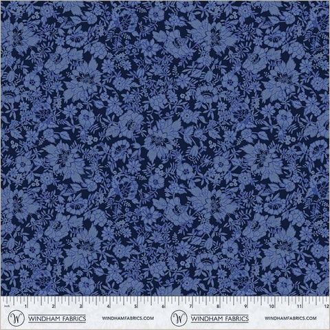 Windham China Blue 54936 3 Midnight Flower Bed By The Yard