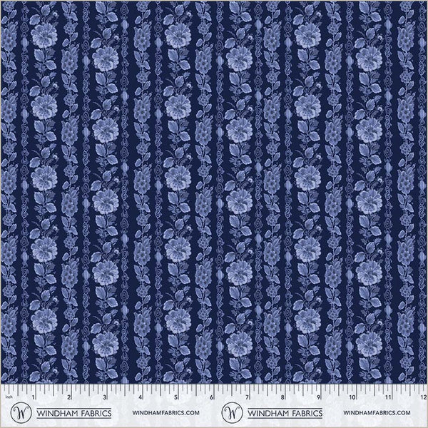 Windham China Blue 54937 2 Delft Blue Garden Rows By The Yard