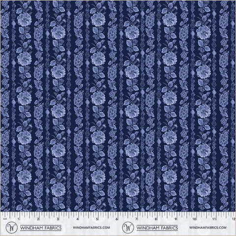 Windham China Blue 54937 2 Delft Blue Garden Rows By The Yard