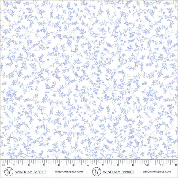 Windham China Blue 54938 5 Soft Blue Flowing Vine By The Yard