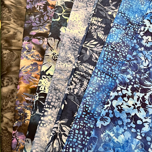 Matt's Mystery Bundles -  6.21 yards - Batiks #54  - Assorted Remnants