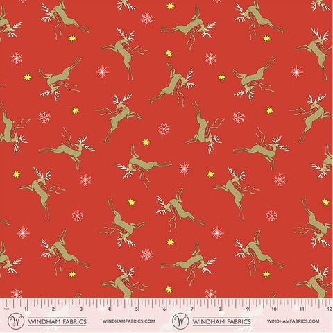 Windham Jolly Collage 55218 3 Red Oh Deer By The Yard