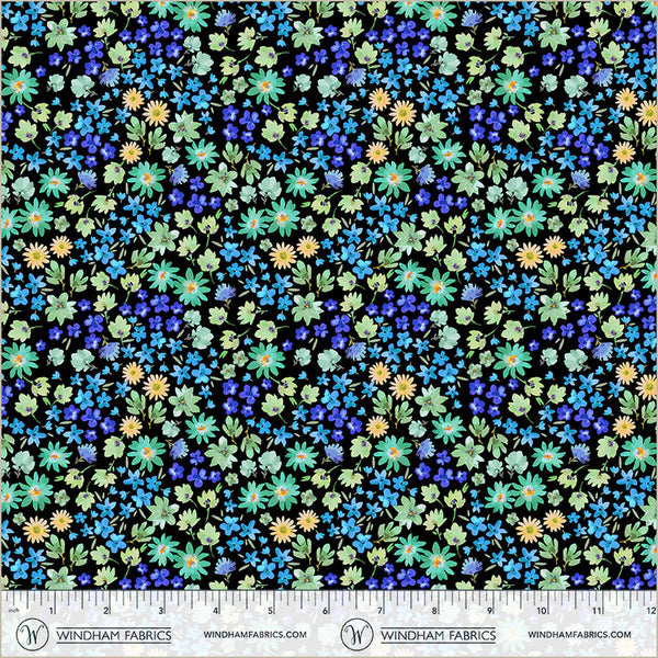 Windham Serafina 55271 8 Black/Blue Sparkle By The Yard