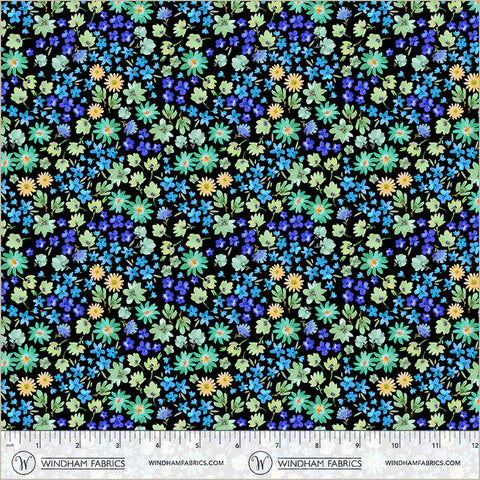 Windham Serafina 55271 8 Black/Blue Sparkle By The Yard