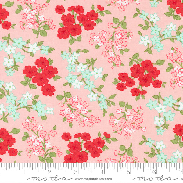 Moda Lighthearted 55294 17 Light Pink Gather Florals By The Yard