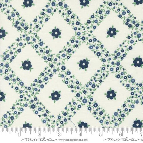 Moda - Rosemary Cottage 55311 24 Cream Navy By The Yard