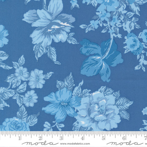 Moda Blueprint 55330 15 Blue Heirloom Florals By The Yard