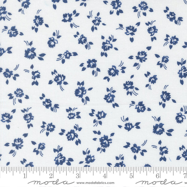 Moda Blueprint 55331 26  White Navy Grace By The Yard