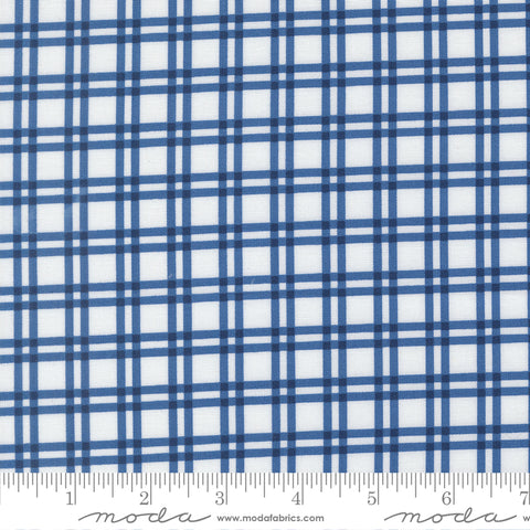 Moda Blueprint 55332 26 White Navy Plaid By The Yard